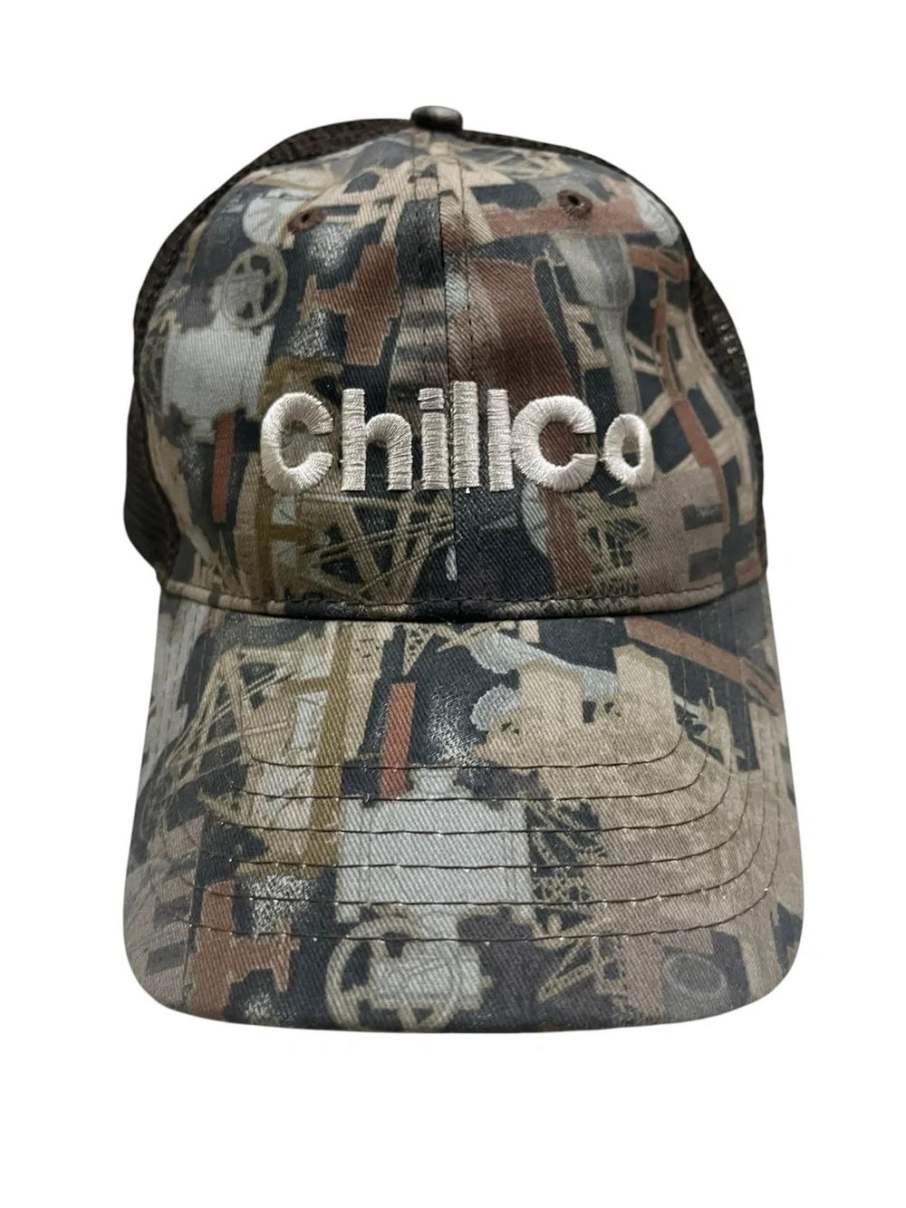 Chillico Branded Trucker Hat in Camo Print